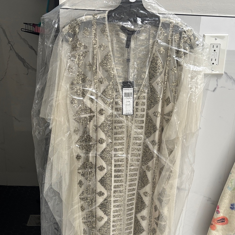 BCBG Sequin tulle Caftan NWT